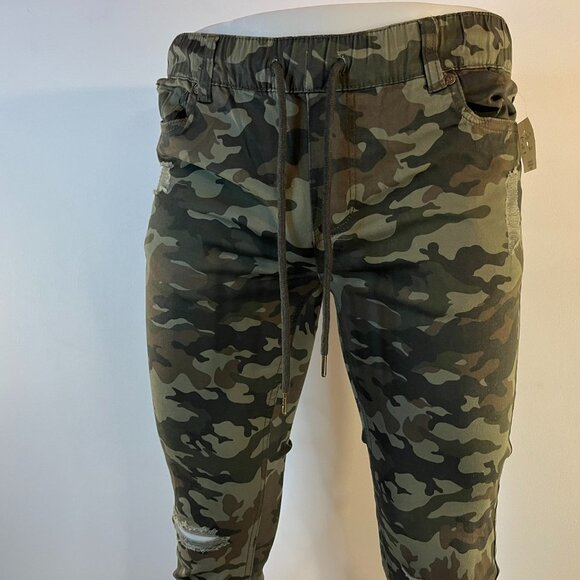 Jeaniologie Men's Ripped Knee Camo Jagger Jogger Pants - Size Small (28) - NWT - Picture 2 of 6